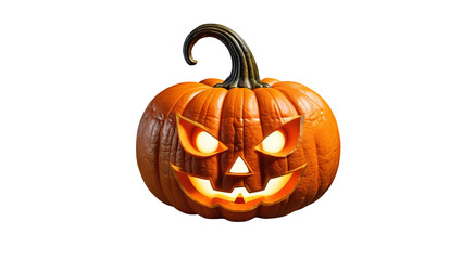Spooky Illuminated Pumpkin with Scary Face for Halloween Festivities