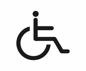 Simple black and white wheelchair accessibility icon
