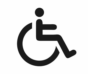 Simple black and white wheelchair accessibility icon