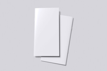DL Bifold Brochure clean with grey background color for mockup template
