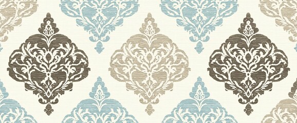 Elegant Damask Pattern for Fabric or Wallpaper