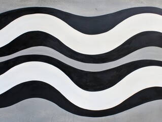 Soft white and platinum concentric Deco waves arranged in a continuous symmetrical pattern over a muted gray canvas