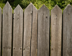 Fototapeta premium Old gray wooden fence background