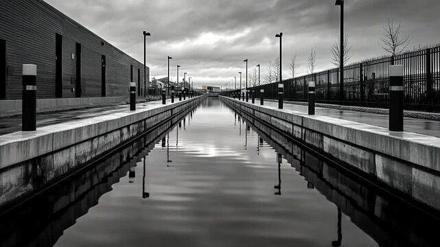 Urban canal waterway