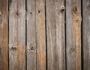 Fototapeta premium Old gray wooden fence background