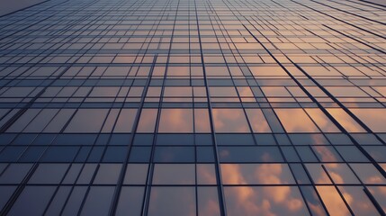 A detailed exterior shot of a skyscraper showcasing modern architecture and design elements.
