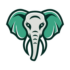 elephant head vector