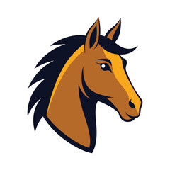 horse head vector icon on white background