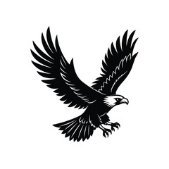 Flying Eagle Silhouette Vector Design