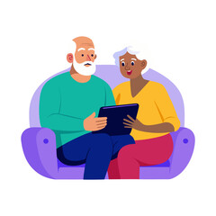 doctor and patient isolated on a transparent background