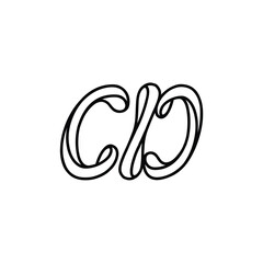 CD monogram logo design letter text name symbol monochrome logotype alphabet character simple logo