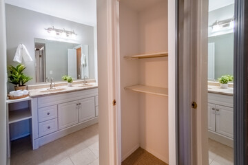  linen closet and master bathroom