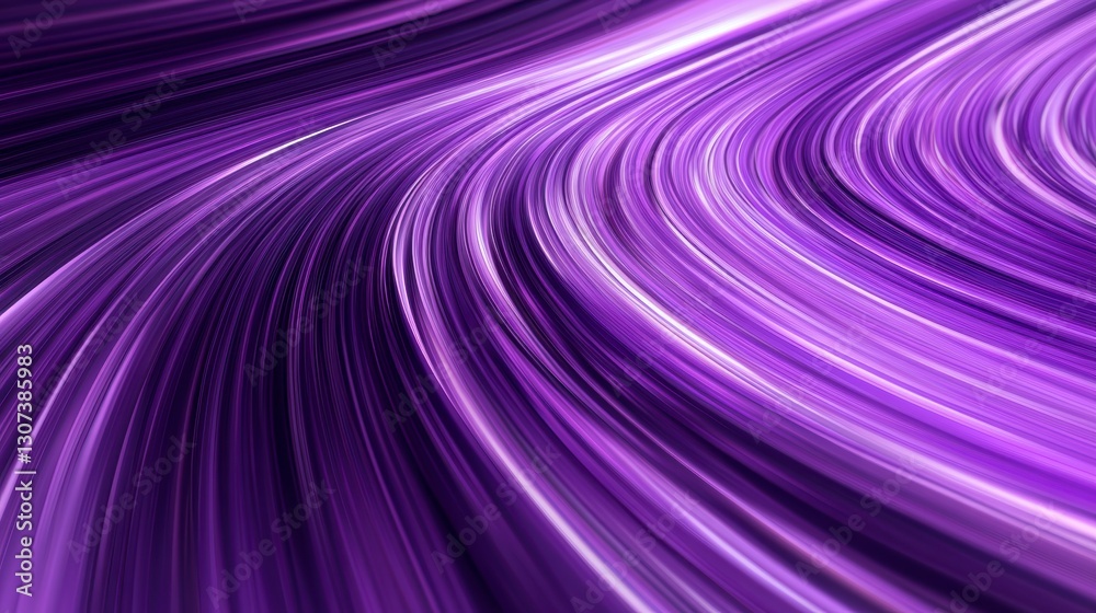 Wall mural abstract purple dynamic flowing lines. possible use background design element