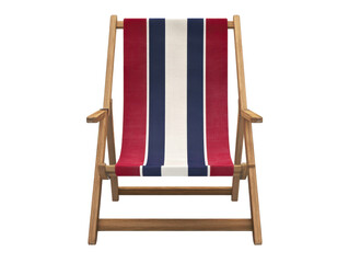 Isolated Striped Beach Chair