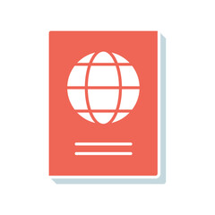 Icon a passport, isolated against a clean background.