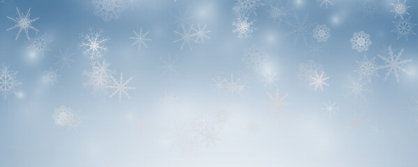  Winter background with falling snowflakes isolated on transparent background, vector png. Snowfall, blizzard, snow storm, snow hurricane. Snowflakes.