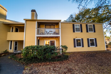  old yellow condo building