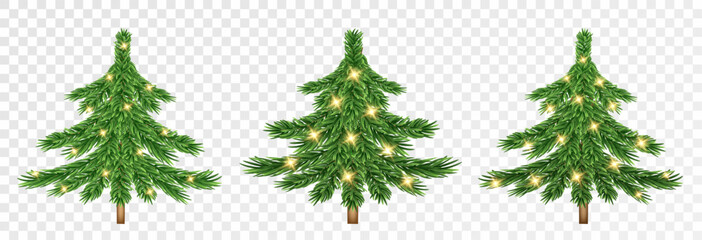 Christmas garland on a transparent background. Vector frame for banners, posters, cards. Christmas realistic winter theme, vector, png.	
