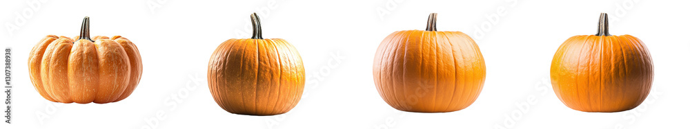 Poster png format image featuring a pumpkin isolated on a white or transparent background