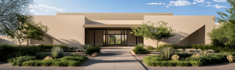 Obraz premium High-resolution minimalist image showcasing modern residential architecture.