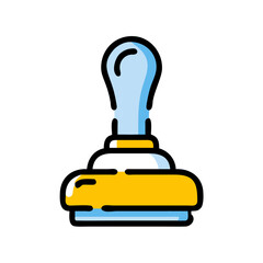Rubber Stamp Icon Vector Illustration