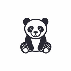 Naklejka premium panda logo design concept icon