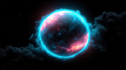 Obraz premium Cosmic Orb, Nebula, Space