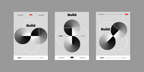 Abstract gradient poster background vector. Minimalist style cover template with vibrant geometric shapes collection. Ideal design for social media, cover, banner, flyer