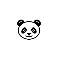 panda logo design concept icon