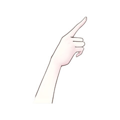 Png of hand pointing a certain direction 