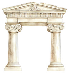 PNG An ancient greek Ornamental arch architecture letterbox mailbox.