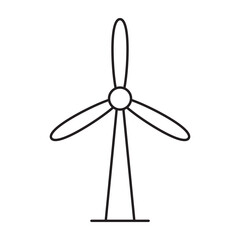 Eolic energy line icon, wind energy line icon. Renewable energy line icon.