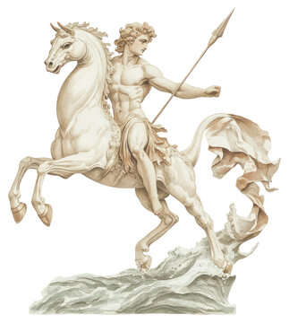 PNG An ancient greek Ichthyocentaur art weaponry wedding.
