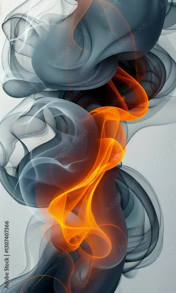 Poster colorful smoke patterns creating mesmerizing shapes in an abstract display