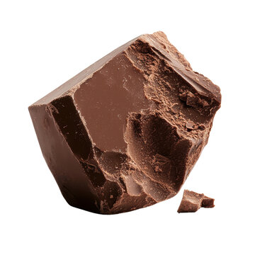 Rich dark chocolate block with textured surface