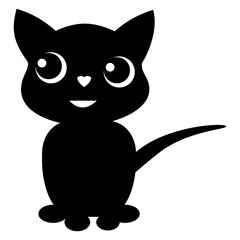 black cat cartoon