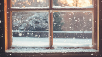 Winter window frame scenery landscape interior inspiration backdrop wallpaper background