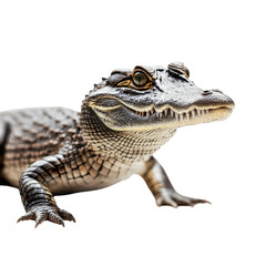 Fototapeta premium Close-up of a crocodile with stylish glasses