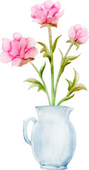 watercolor peony