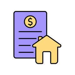 Icon a lease agreement, isolated against a clean background.