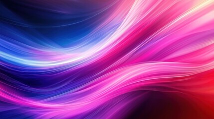 Fototapeta premium Abstract colorful wavy lines blend and flow across a backdrop
