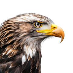 Fototapeta premium Majestic eagle portrait against a transparent background