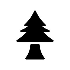 Fototapeta premium Christmas tree glyph icon