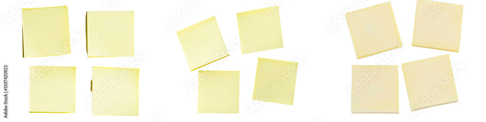 Poster the image is a yellow post-it note isolated on a white or transparent background and saved as a png