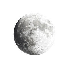 Obraz premium Detailed view of the moon's surface with craters and textures