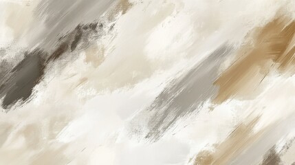 Diagonal Abstract Art Featuring Brushstrokes in Neutral Tones