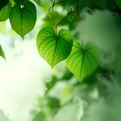 Fototapeta premium green leaves background