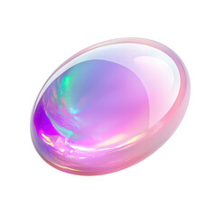 Obraz premium Iridescent bubble with colorful reflections