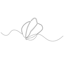 Star fruit continuous line. Continuous one line drawing Star fruit. Star fruit concept. single line drawing