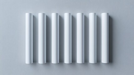 Obraz premium White Color Tubes on Gray Background